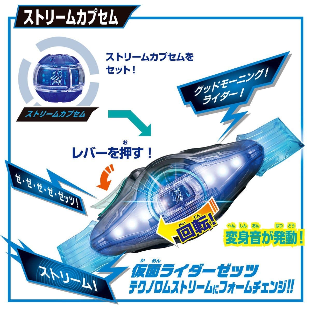 Bandai toy belt Kamen Rider Zeztz: DX Henshin Belt Zeztz Driver 4 Form Change Set