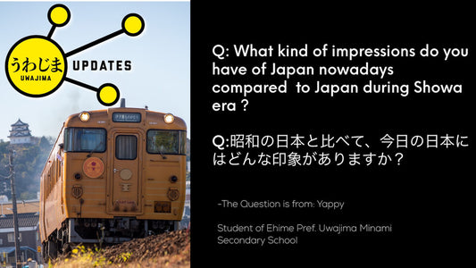 Q:What kind of impressions do you have of Japan nowadays compared  to Japan during Showa era? / 昭和の日本と比べて、今日の日本にはどんな印象がありますか？