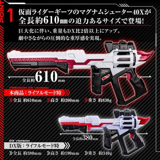 Bandai action figure [BOXED] Kamen Rider Geats: PREMIUM DX Magnum Shooter 40X