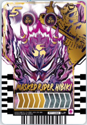 [BOXED & SEALED] Kamen Rider Gatchard: Ride Chemy Trading Card: Masked Rider Hibiki (RT1-082LP) | CSTOYS INTERNATIONAL