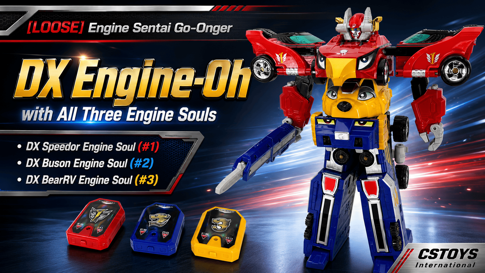 Bandai megazord [LOOSE] Engine Sentai Go-Onger: DX Engine-Oh (Includes Three Engine Souls)