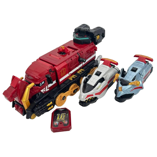 Bandai megazord [LOOSE] Engine Sentai Go-Onger: DX Kyouretsu-Oh & Engine Soul #10 (Missing K-line's Eye Stickers)