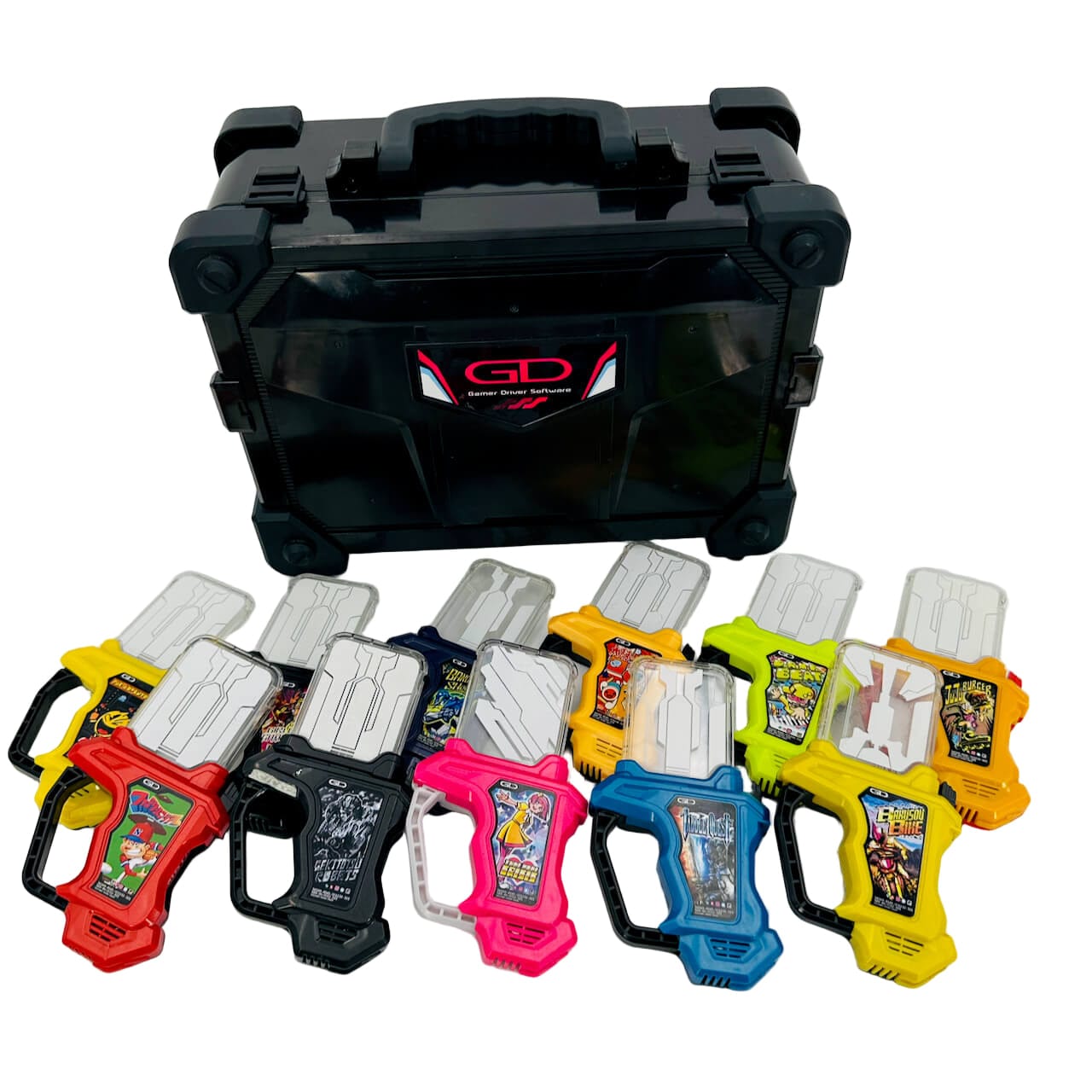 Bandai Sound Toy [LOOSE] Kamen Rider Ex-Aid: DX Rider Gashat Case & Random DX Gashat Set of Eleven
