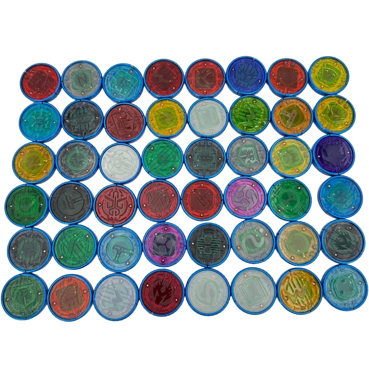 Bandai toy belt [LOOSE] Kamen Rider OOO: Capsule Toy Rider Medal Assorted Set – 48 Medals Including 4 Den-O Imagin Medals