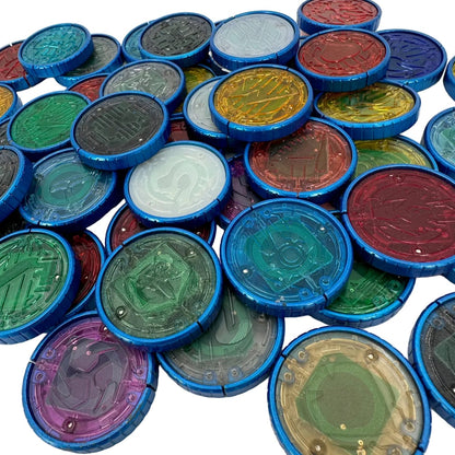 Bandai toy belt [LOOSE] Kamen Rider OOO: Capsule Toy Rider Medal Assorted Set – 48 Medals Including 4 Den-O Imagin Medals