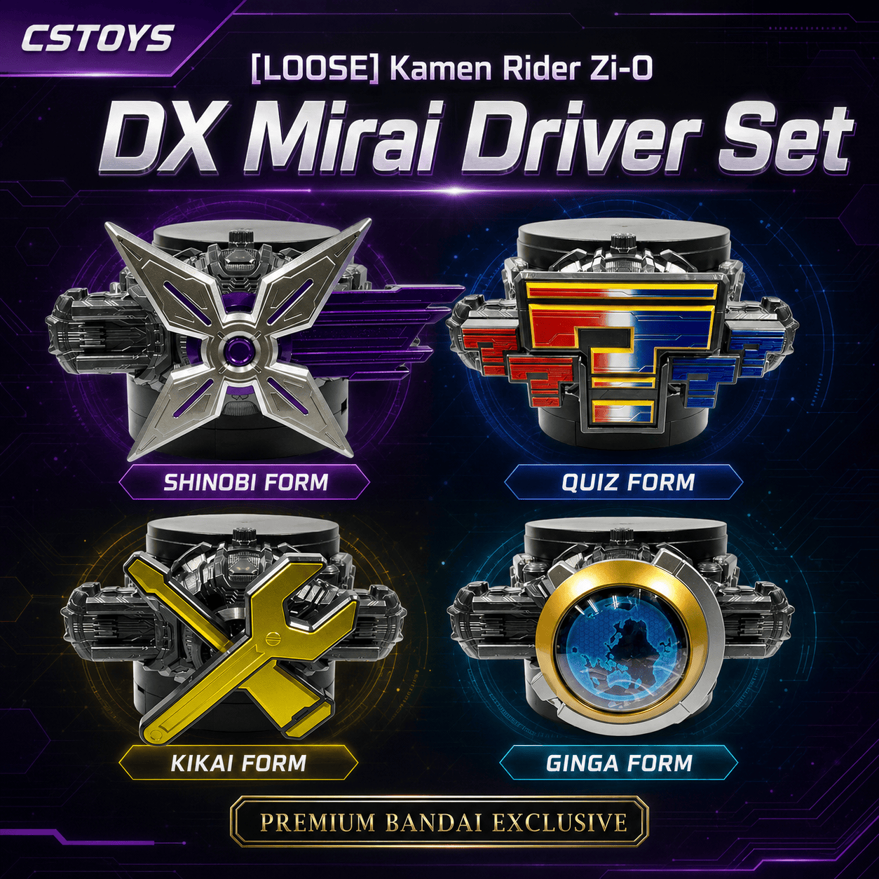 Bandai toy belt [LOOSE] Kamen Rider Zi-O: DX Mirai Driver Set
