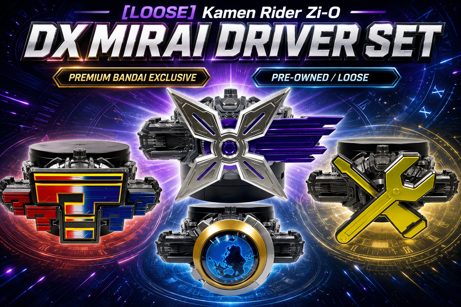 Bandai toy belt [LOOSE] Kamen Rider Zi-O: DX Mirai Driver Set
