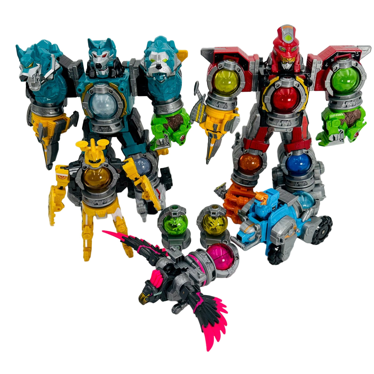 Bandai megazord [LOOSE] Kyuranger: DX Kyurenoh + 8 Voyager Set