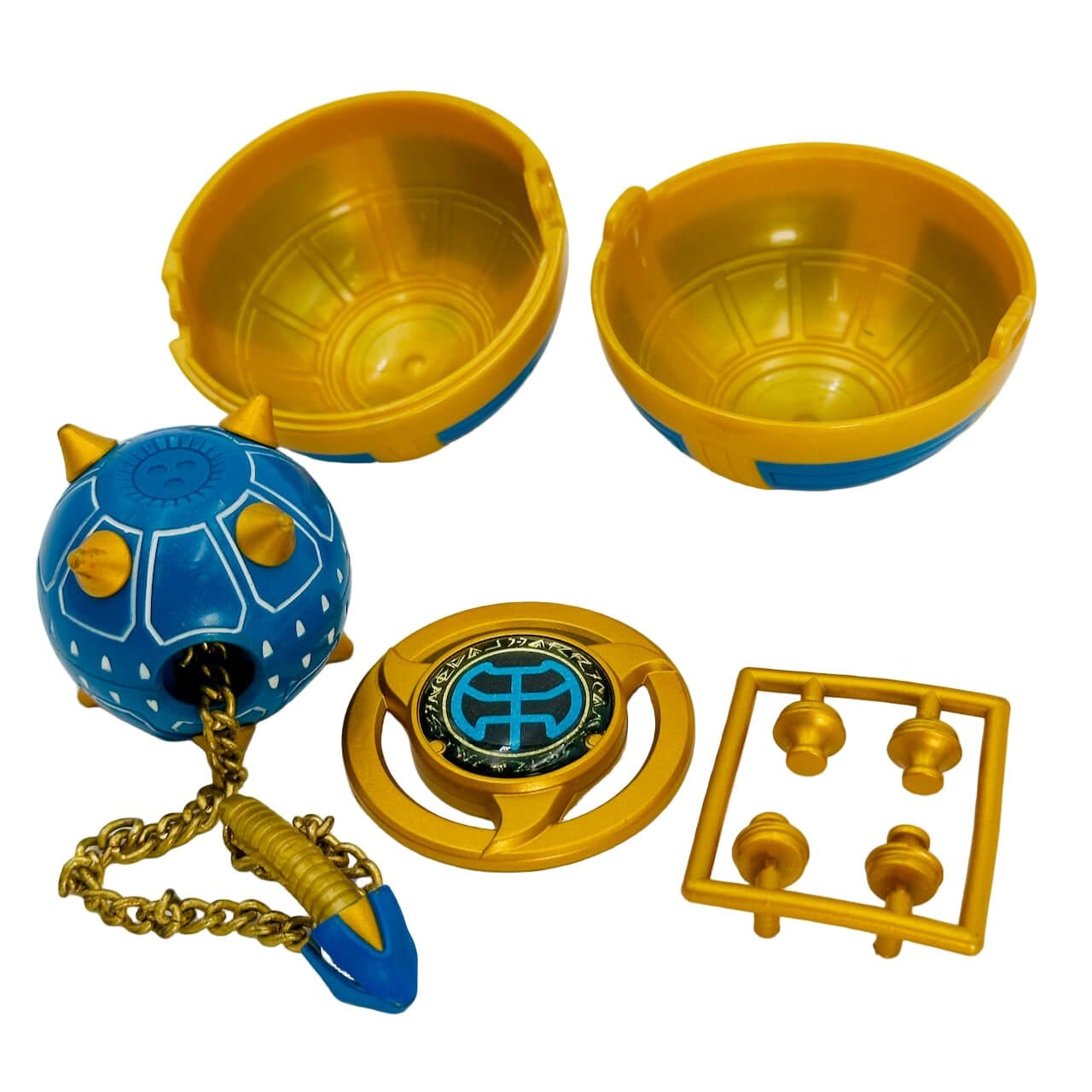 Bandai action figure [LOOSE] Ninpuu Sentai Hurricanger: Karakuri Ball Series No.01: Goat Hammer Set