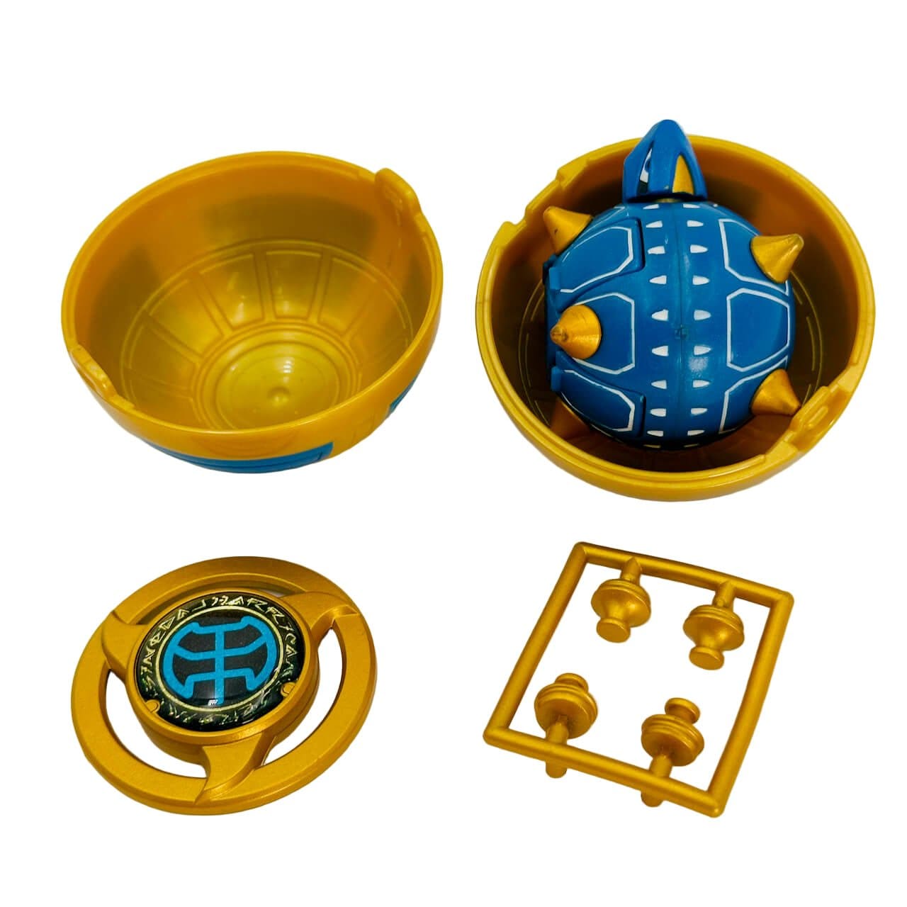 Bandai action figure [LOOSE] Ninpuu Sentai Hurricanger: Karakuri Ball Series No.01: Goat Hammer Set