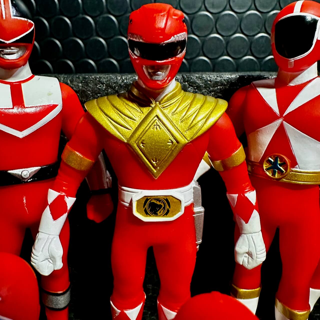 Bandai vinyl figure [LOOSE] Super Sentai Series 25th Anniversary Red Ranger SET of 24 (Missing Gao Red Soft Vinyl Figure) )