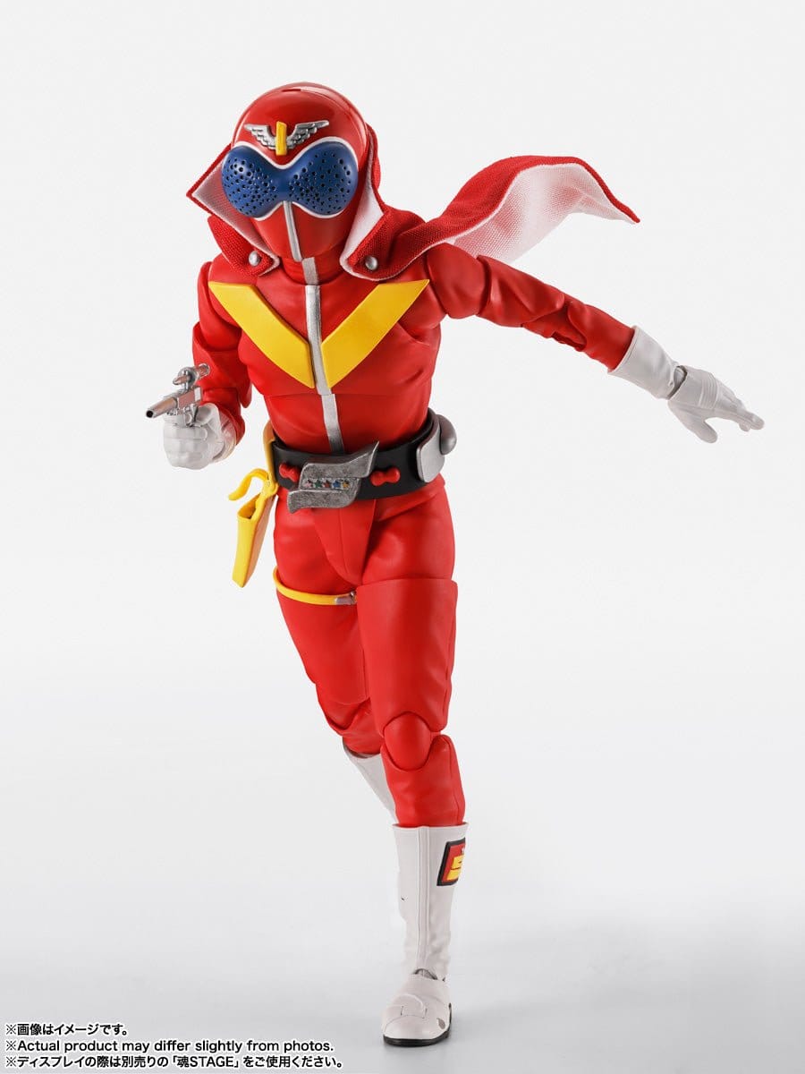 CSTOYS International action figure [BOXED] Himitsu Sentai Gorenger: S.H.Figuarts (Shinkocchou Seihou) Akarenger – Super Sentai 50th Anniversary Ver. (First Press Limited Display Stand Included)