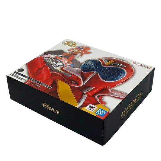 CSTOYS International action figure [BOXED] Himitsu Sentai Gorenger: S.H.Figuarts (Shinkocchou Seihou) Akarenger – Super Sentai 50th Anniversary Ver. (First Press Limited Display Stand Included)
