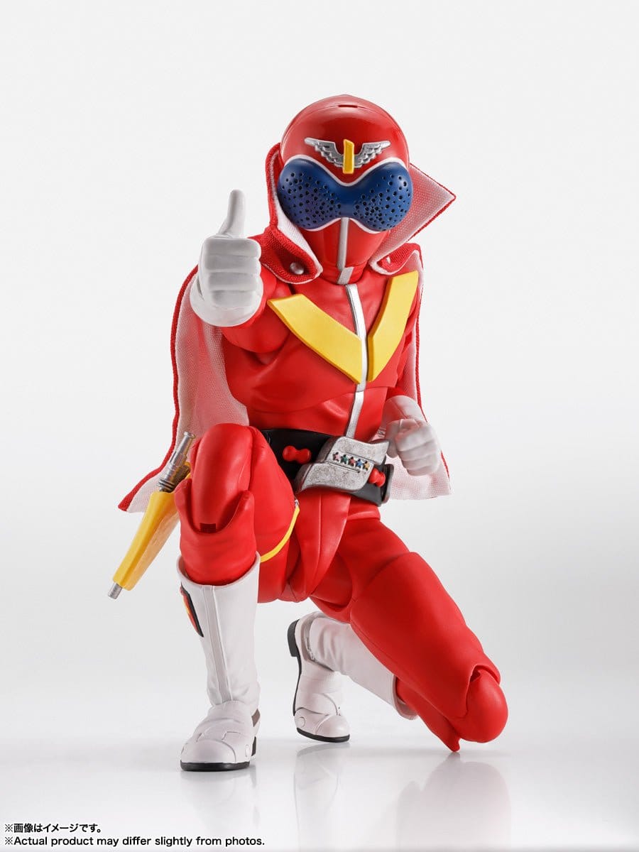 CSTOYS International action figure [BOXED] Himitsu Sentai Gorenger: S.H.Figuarts (Shinkocchou Seihou) Akarenger – Super Sentai 50th Anniversary Ver. (First Press Limited Display Stand Included)