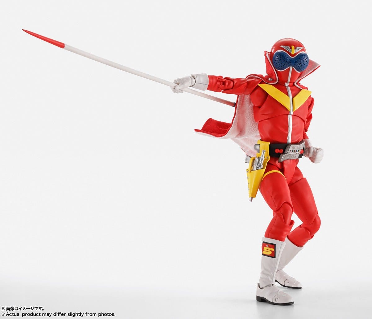 CSTOYS International action figure [BOXED] Himitsu Sentai Gorenger: S.H.Figuarts (Shinkocchou Seihou) Akarenger – Super Sentai 50th Anniversary Ver. (First Press Limited Display Stand Included)