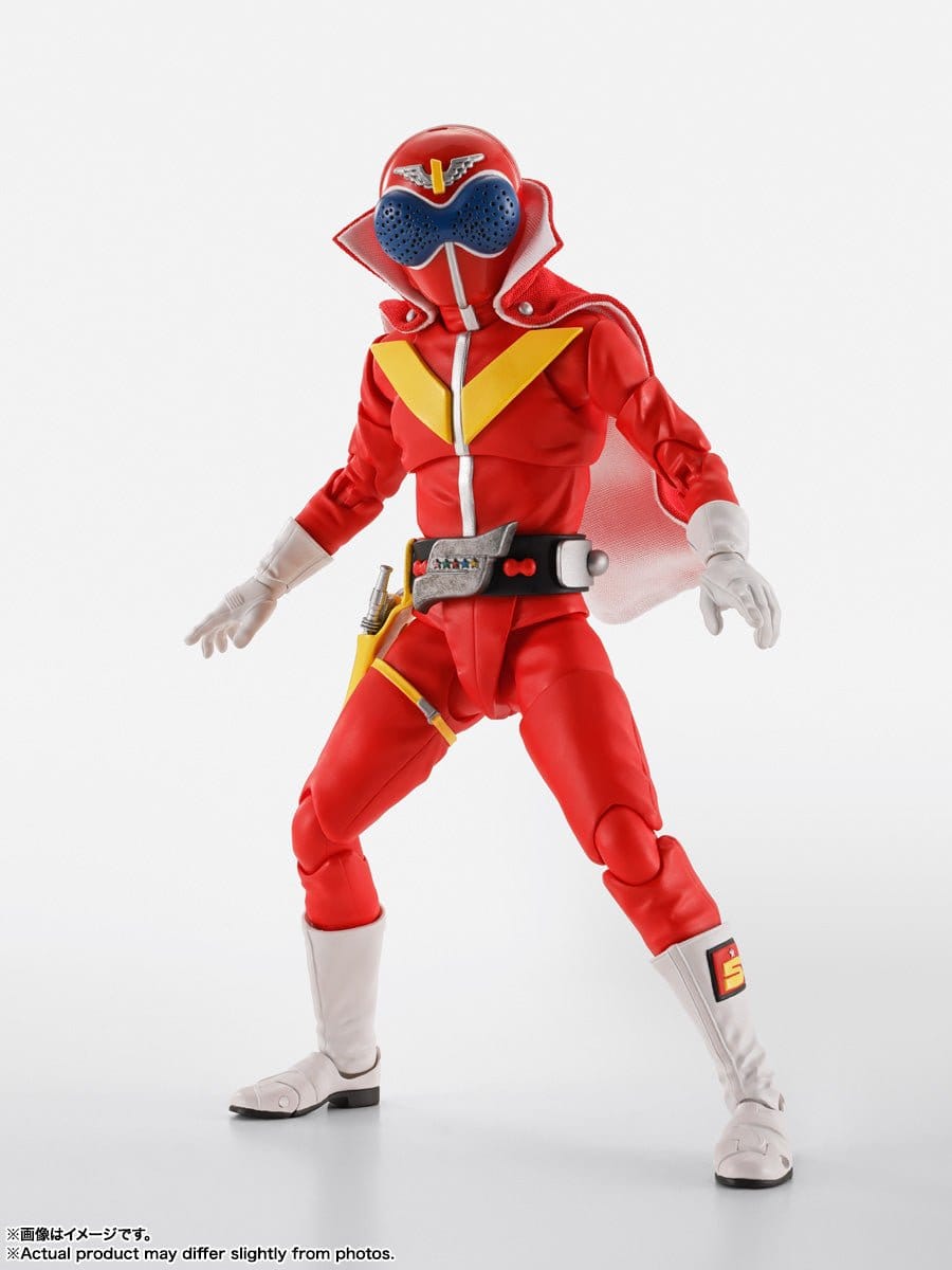 CSTOYS International action figure [BOXED] Himitsu Sentai Gorenger: S.H.Figuarts (Shinkocchou Seihou) Akarenger – Super Sentai 50th Anniversary Ver. (First Press Limited Display Stand Included)