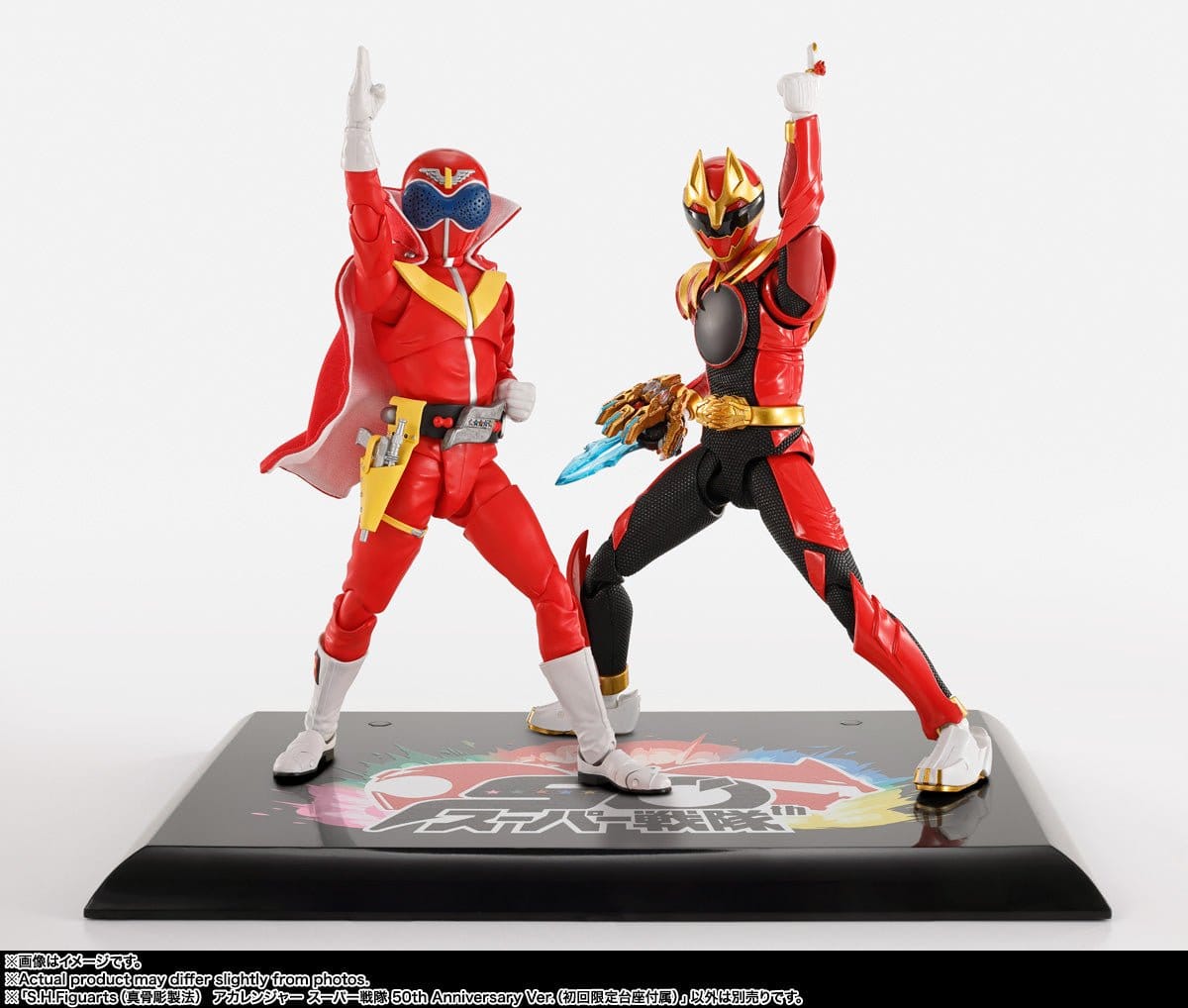 CSTOYS International action figure [BOXED] Himitsu Sentai Gorenger: S.H.Figuarts (Shinkocchou Seihou) Akarenger – Super Sentai 50th Anniversary Ver. (First Press Limited Display Stand Included)