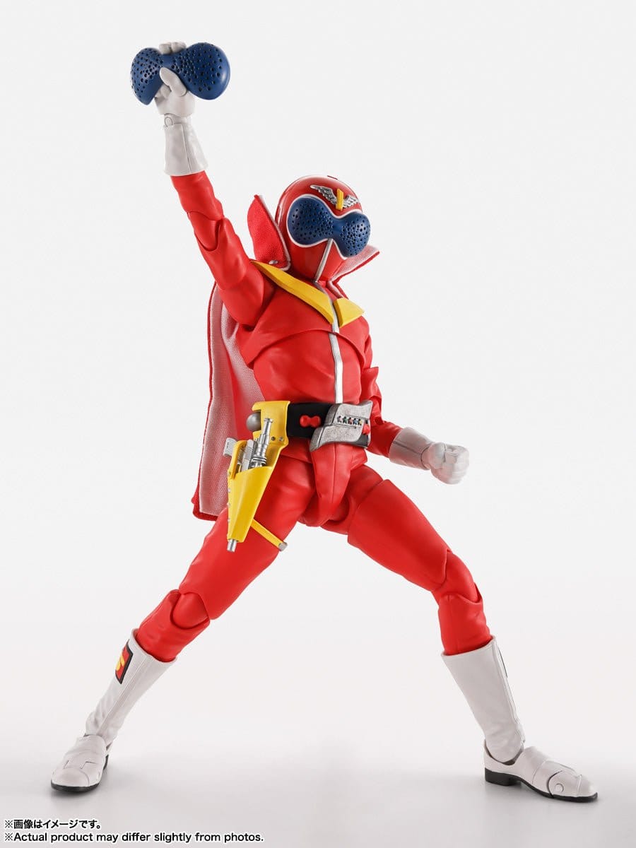 CSTOYS International action figure [BOXED] Himitsu Sentai Gorenger: S.H.Figuarts (Shinkocchou Seihou) Akarenger – Super Sentai 50th Anniversary Ver. (First Press Limited Display Stand Included)