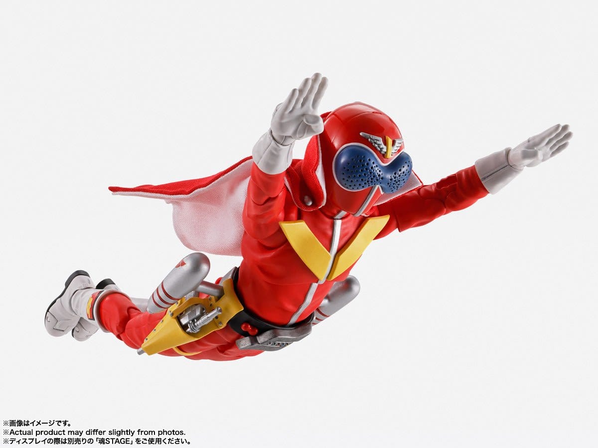 CSTOYS International action figure [BOXED] Himitsu Sentai Gorenger: S.H.Figuarts (Shinkocchou Seihou) Akarenger – Super Sentai 50th Anniversary Ver. (First Press Limited Display Stand Included)