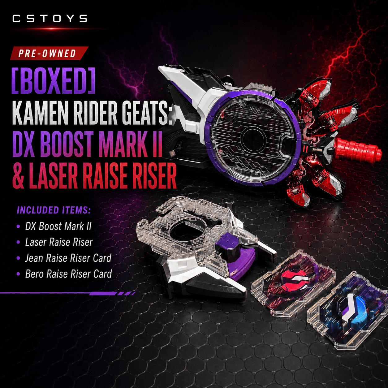 CSTOYS International toy belt [BOXED] Kamen Rider Geats: DX Boost Mark II & Laser Raise Riser