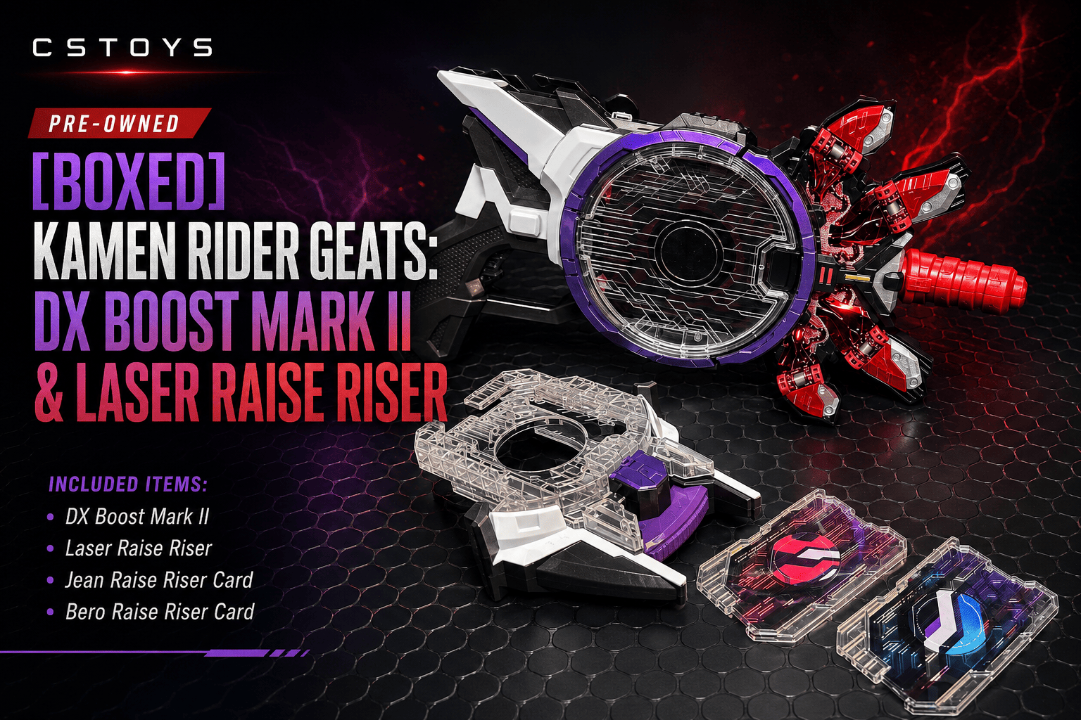 CSTOYS International toy belt [BOXED] Kamen Rider Geats: DX Boost Mark II & Laser Raise Riser