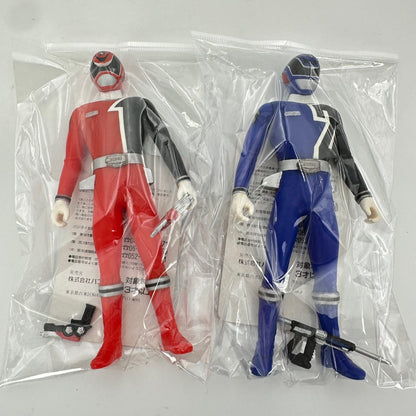 CSTOYS International toy gun [LOOSE] Dekaranger: Deka Red, Blue, Green, Yellow & Pink Soft Vinyl Figure Set with Weapons & Cards
