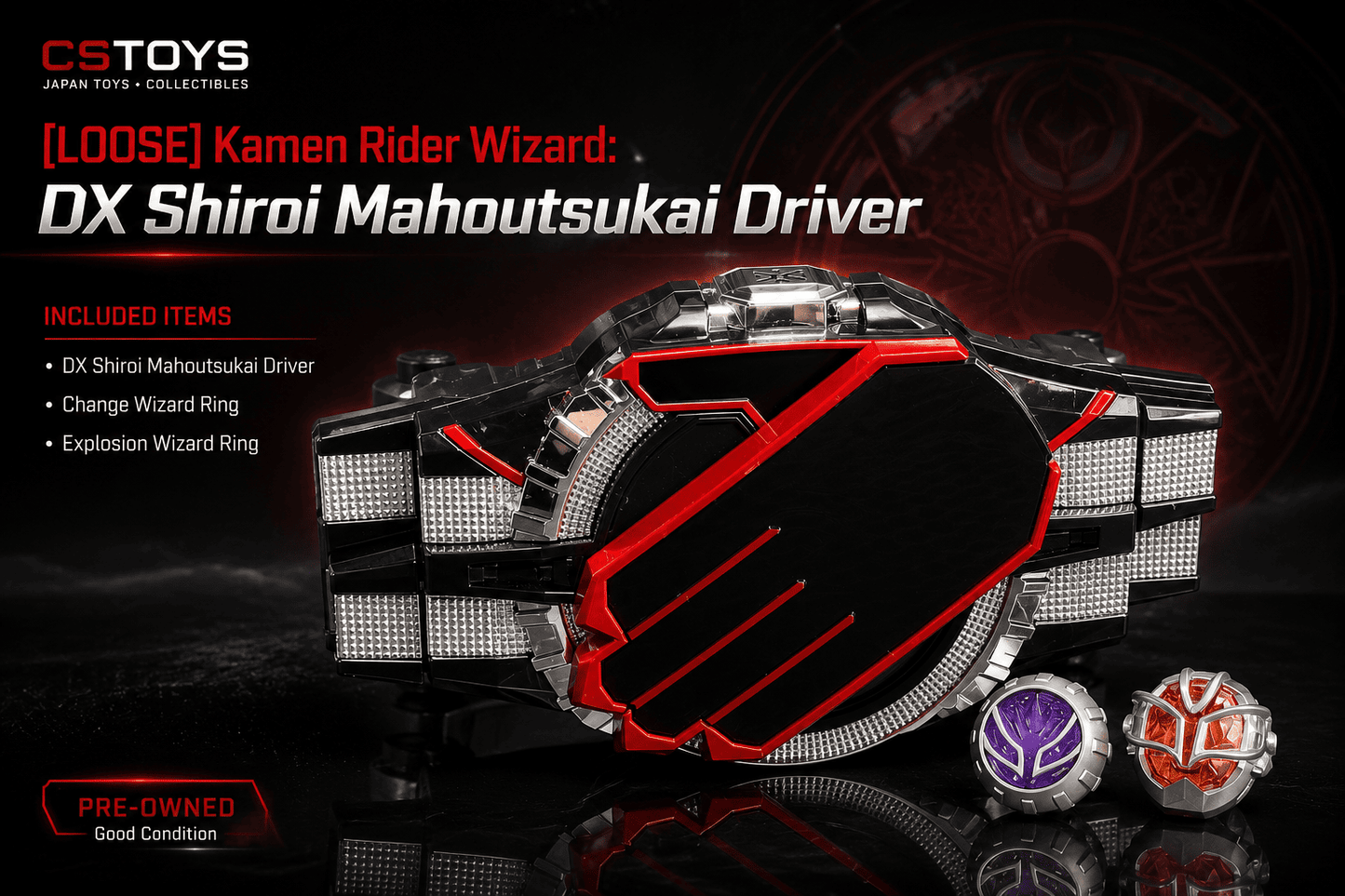 CSTOYS INTERNATIONAL toy belt [LOOSE] Kamen Rider Wizard: DX Shiroi Mahoutsukai Driver (Includes One Adult size Extension Ring Part)
