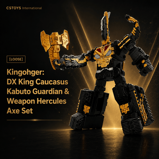 CSTOYS International action fegure [LOOSE] Kingohger: DX King Caucasus Kabuto Guardian & Weapon Hercules Axe Set