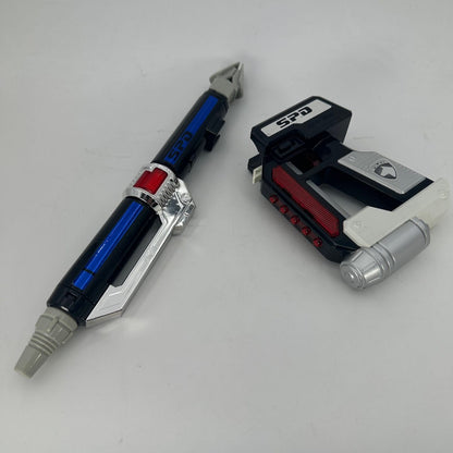 CSTOYS International toy weapon [LOOSE] Tokusou Sentai Dekaranger:  D-Arms Blue & Base Unit from D-Arms Set