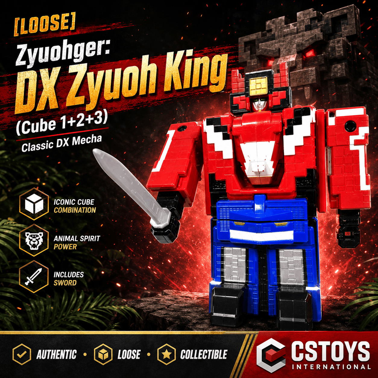 CSTOYS International Toy Robot [LOOSE] Zyuohger: DX Zyuoh King  (Cube 1+2+3)