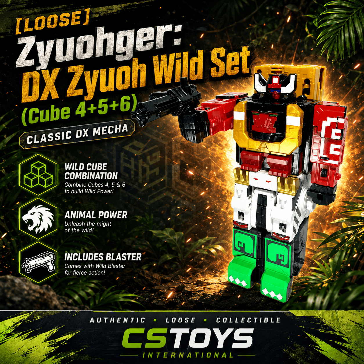CSTOYS International Toy Robot [LOOSE] Zyuohger: DX Zyuoh Wild Set (Cube 4+5+6)